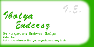 ibolya endersz business card